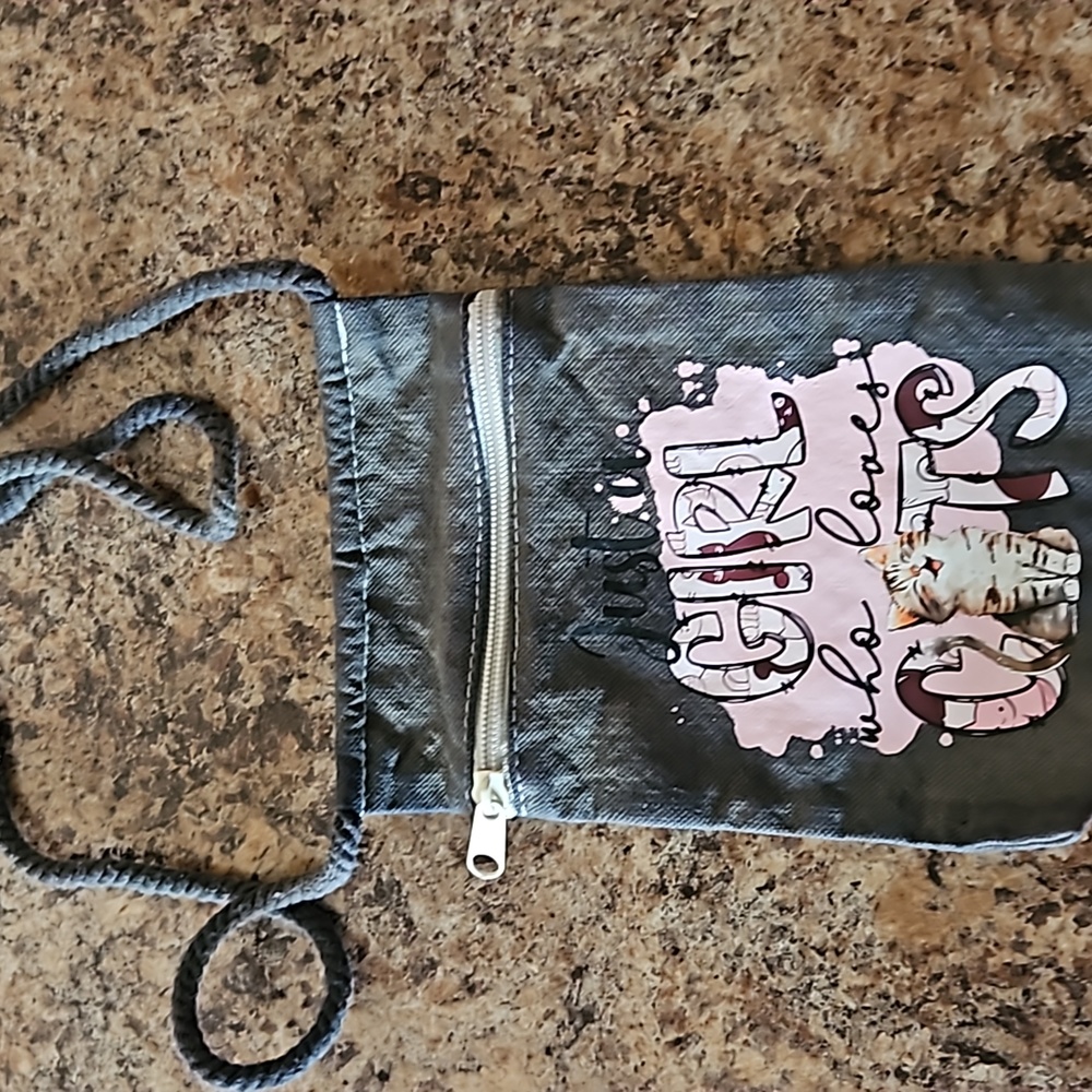 Handmade hand dyed canvas crossbody bag